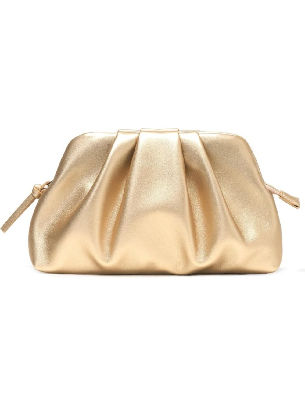 Vegan Leather Pleated Clutch Purse for Women - Stylish Evening Bag with Zip